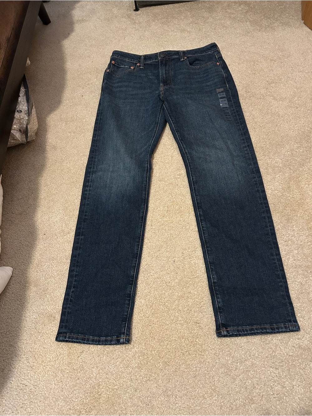 American Eagle Outfitters Men’s Straight Jeans - Dark Blue Wash
